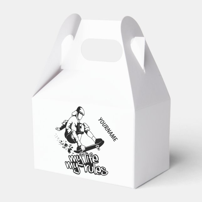 Skateboarding custom favour box (Front Side)
