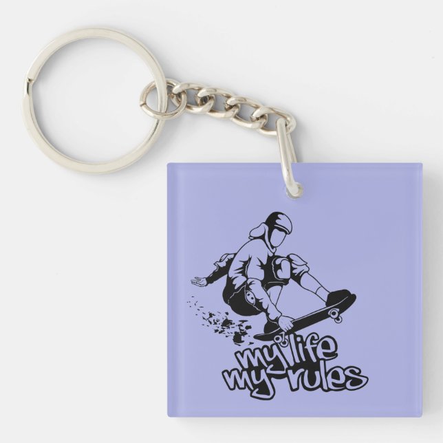 Skateboarding custom key chain (Front)