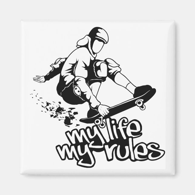 Skateboarding custom magnet (Front)
