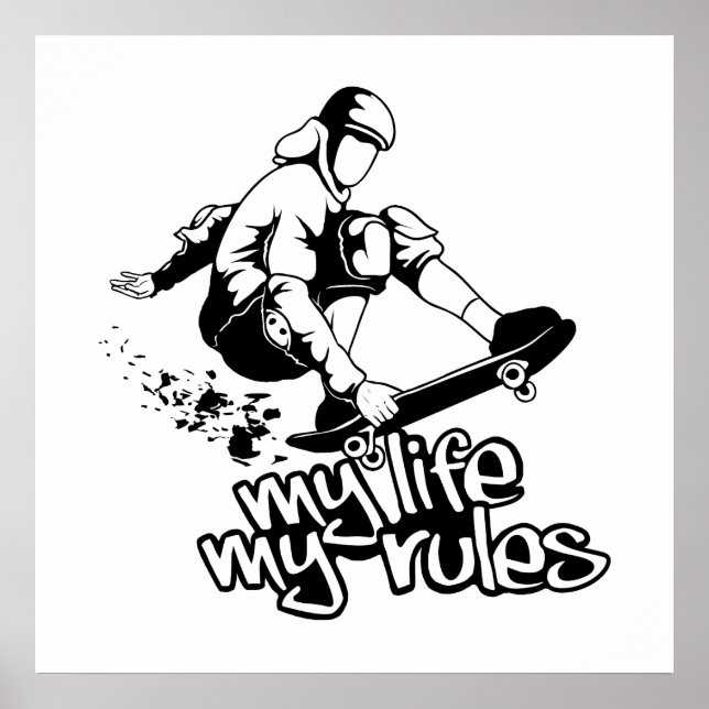 Skateboarding custom poster (Front)