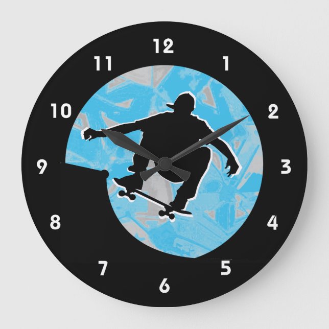 Skateboarding Design Wall Clock (Front)