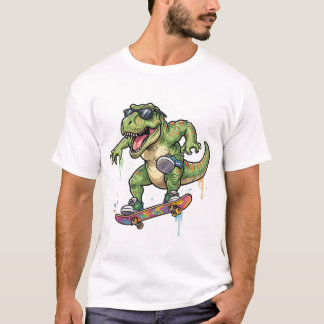 Skateboarding Dinosaur 🦖🛹 T-Shirt
