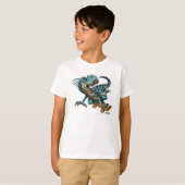 Skateboarding Dinosaur T Shirt (Front Full)