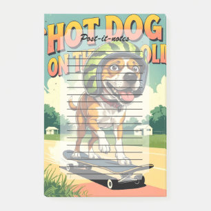 Skateboarding Dog Summer Funny Retro Beach  Post-it Notes