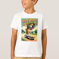 Skateboarding Dog Summer Funny Retro Beach