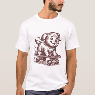 Skateboarding dog T-shirt