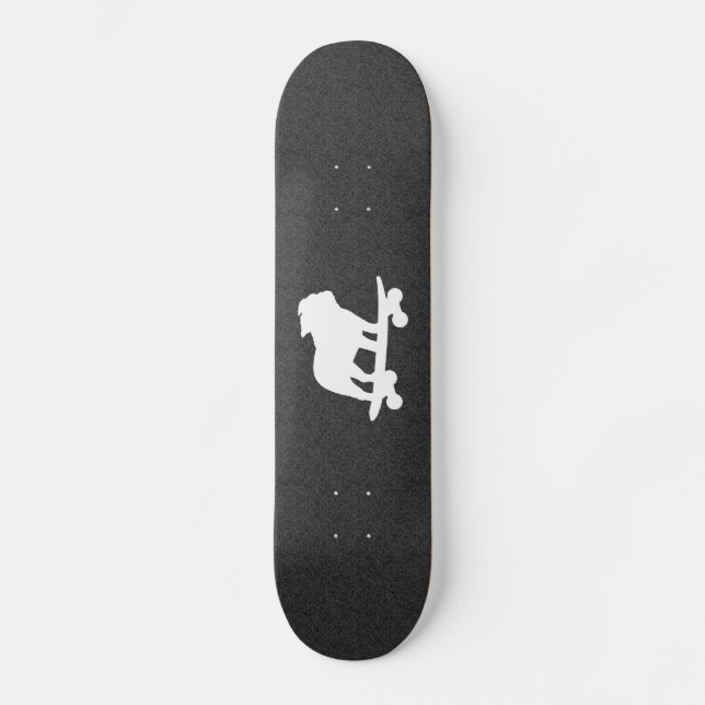 Skateboarding English Bulldog Silhouette Cool Dog Skateboard (Front)