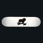 Skateboarding English Bulldog Silhouette Cool Dog Skateboard<br><div class="desc">Cool Skateboarding English Bulldog Silhouette. This totally stoked skater dog is on the move. An awesome skateboard for dog lover humans and skater canines. Check out Jenn's Doodle World for this fun dog design on more products that make sweet gifts.</div>