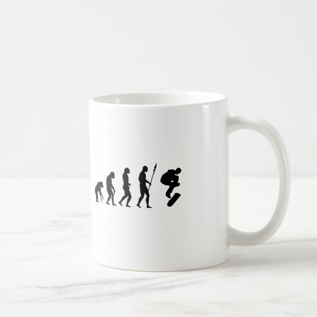 Skateboarding Evolution Coffee Mug (Right)