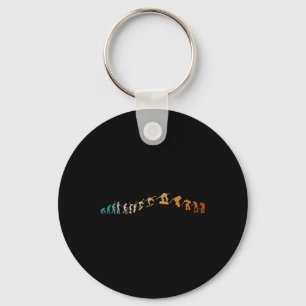 Skateboarding Evolution - Skateboarder Evolving Key Ring