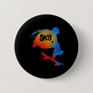 Skateboarding Evolution T Shirt Cool Sk8 Skater Te 6 Cm Round Badge