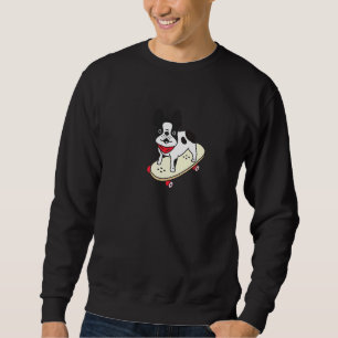 Skateboarding French Bulldog Puppy Skateboard Dog  Sweatshirt