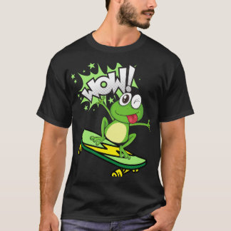 Skateboarding Frog Premium  T-Shirt