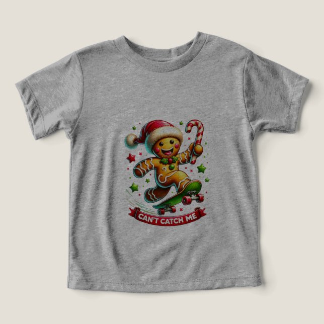 Skateboarding Gingerbread Joy (Design Front)