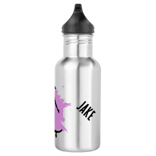 Skateboarding Giraffe Personalised Water Bottle