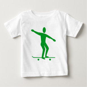 Skateboarding - Grass Green Baby T-Shirt