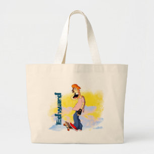 Skateboarding Guy  Large Tote Bag