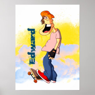 Skateboarding Guy   Poster