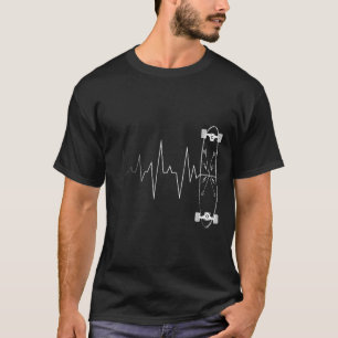 Skateboarding Heartbeat - Skateboard  T-Shirt