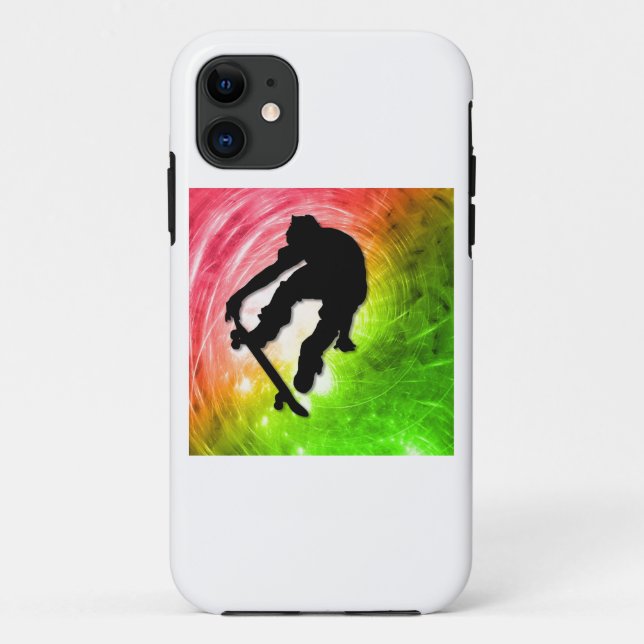 Skateboarding in a Psychedelic Cyclone Case-Mate iPhone Case (Back)