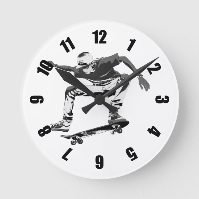 Skateboarding is my Life - Skateboarder Round Clock (Front)