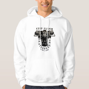Skateboarding Is Not A Crime-Skeleton Skater Retro Hoodie