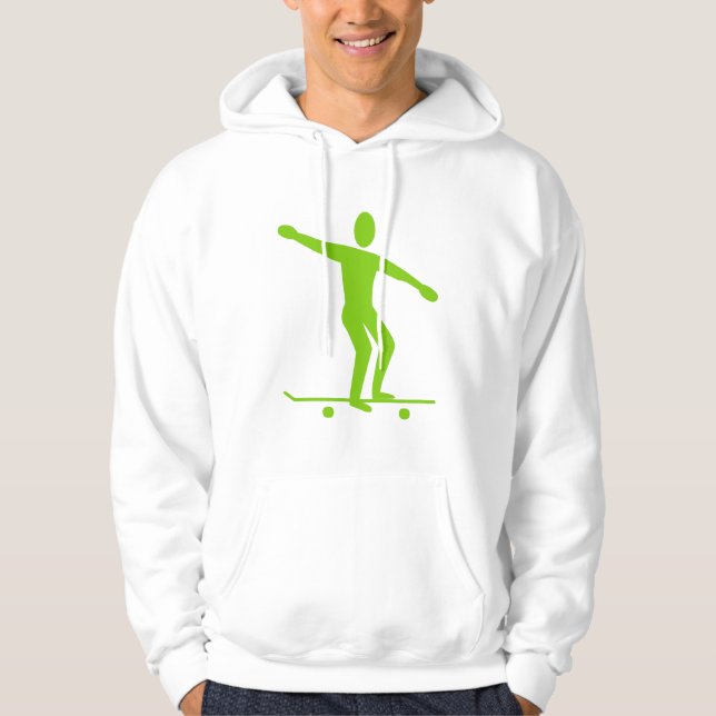 Skateboarding - Martian Green Hoodie (Front)