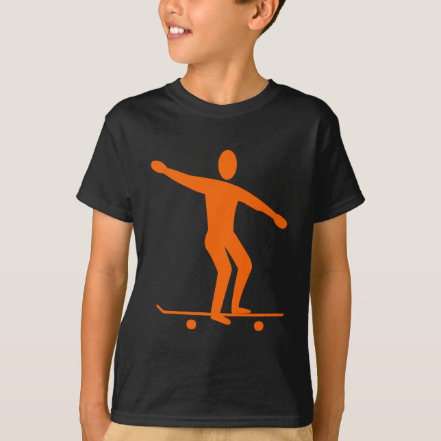 Skateboarding - Orange T-Shirt (Front)