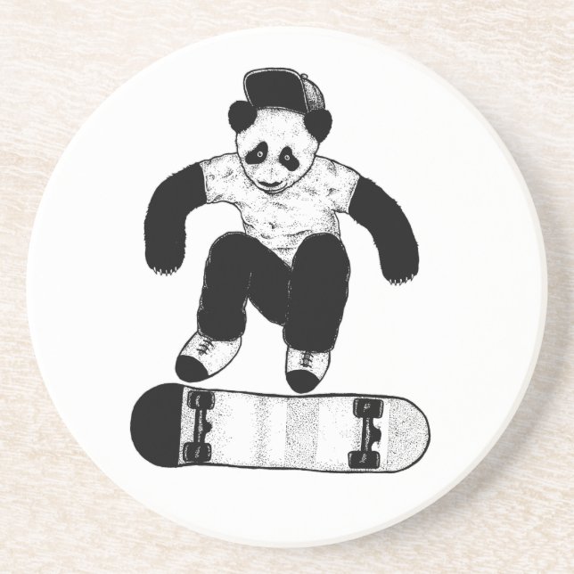 Skateboarding Panda Coaster (Front)