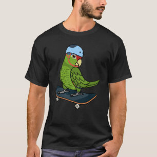 Skateboarding Parrot I Mexican Red headed Amazon T-Shirt