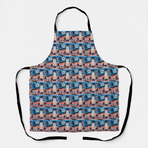 Skateboarding Patriotic USA Skateboarder Apron