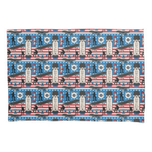 Skateboarding Patriotic USA Skateboarder Pillowcase