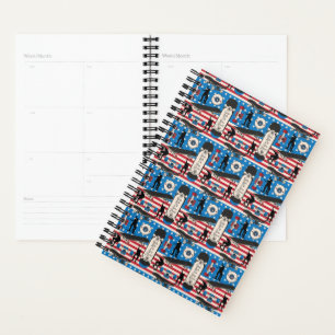 Skateboarding Patriotic USA Skateboarder Planner