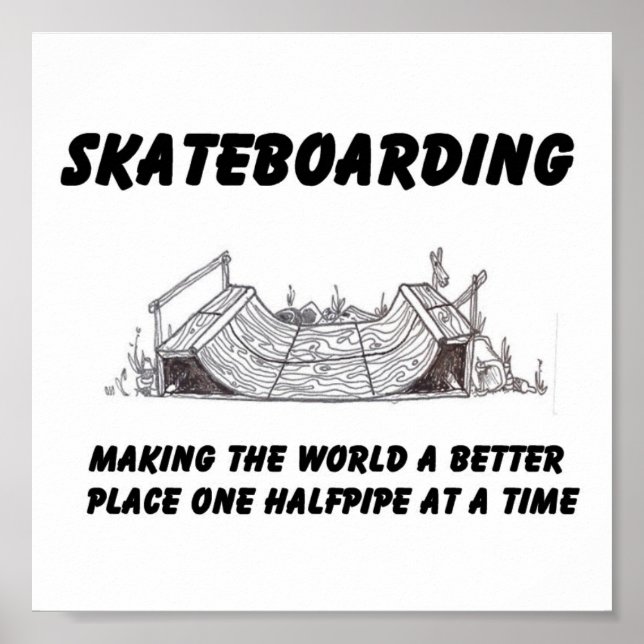 skateboarding philosophy poster (Front)