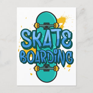 Skateboarding Postcard