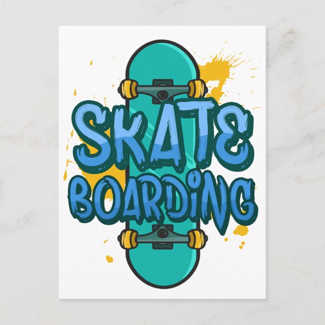 Skateboarding Postcard (Front)