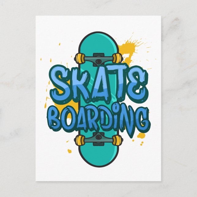 Skateboarding Postcard (Front)
