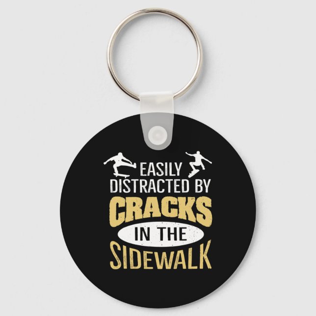 Skateboarding Quote For A Skateboarder  Key Ring (Front)