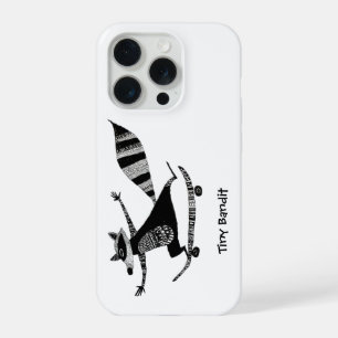 Skateboarding Raccoon – Whimsical Raccoon Animal iPhone 15 Pro Case