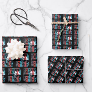 Skateboarding - Skateboarder Funny Park Bench Wrapping Paper Sheet