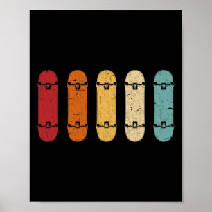Skateboarding Skating Skateboarder Skater Retro Sk Poster