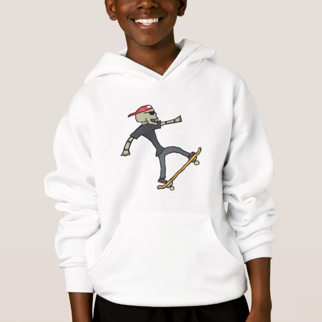 Skateboarding Skeleton Hoodie (Front)