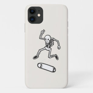 Skateboarding Skeleton Peace Sign Ollie Jump Fun Case-Mate iPhone Case