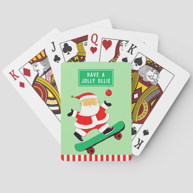 Skateboarding Stocking Stuffer Playing Cards (Back)