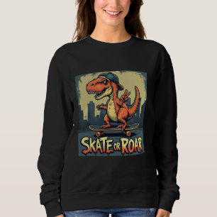 Skateboarding T-Rex Dinosaur Tee Cool Urban Street