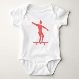 Skateboarding - Tropical Pink Baby Bodysuit