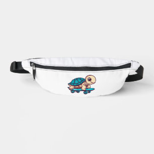 Skateboarding Turtle Bum Bags