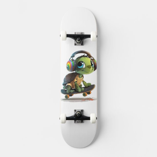 Skateboarding Turtle Custom Skateboard (Front)