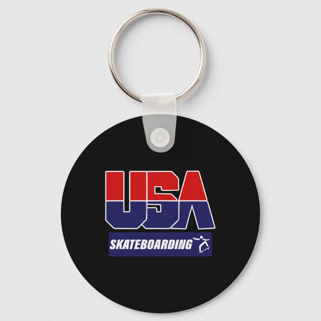 Skateboarding Usa  Key Ring (Front)