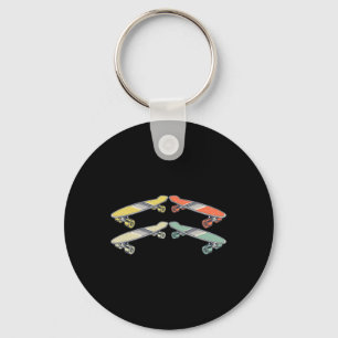 Skateboarding - Vintage Skateboarder Retro Skatebo Key Ring